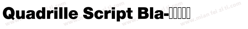 Quadrille Script Bla字体转换